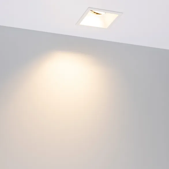 Светильник MS-FLOW-BUILT-S85x85-6W Warm3000 (WH, 55 deg, 230V) (Arlight, IP20 Металл, 5 лет)