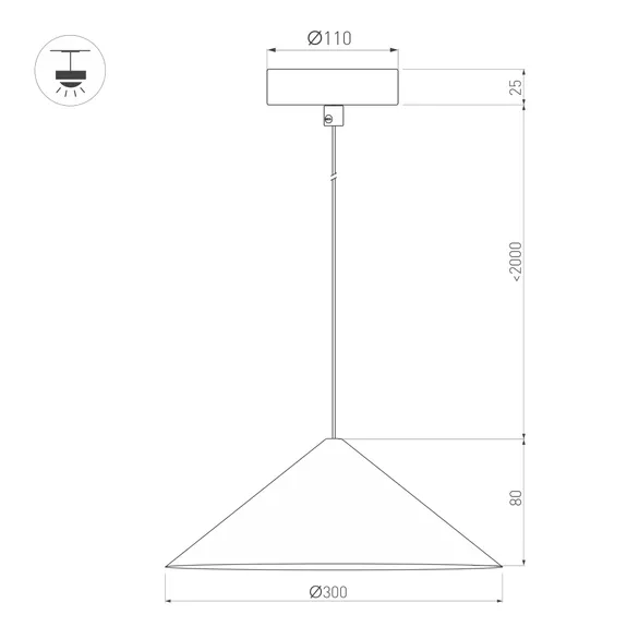 Светильник SP-MAKOTO-R300-10W Warm2700 (BK, 36 deg, 230V, TRIAC) (Arlight, IP20 Металл, 3 года)