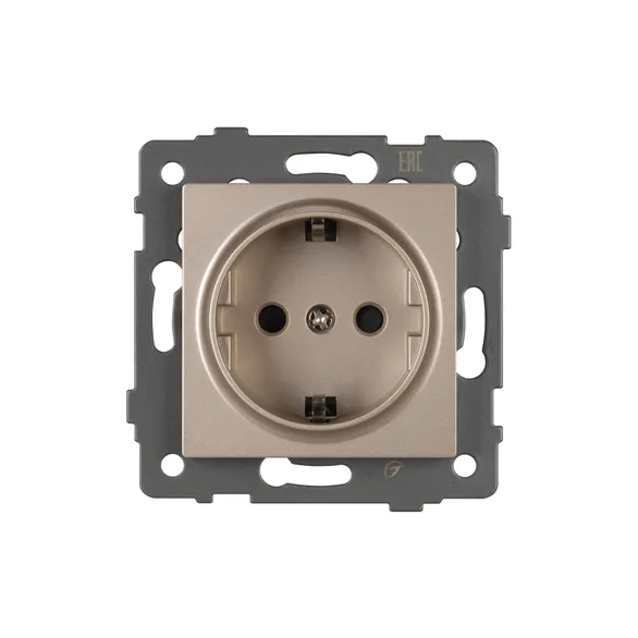 Механизм электрической розетки SCT-MEU1-PL-GD-V (250V, 16A) (Arlight, -)