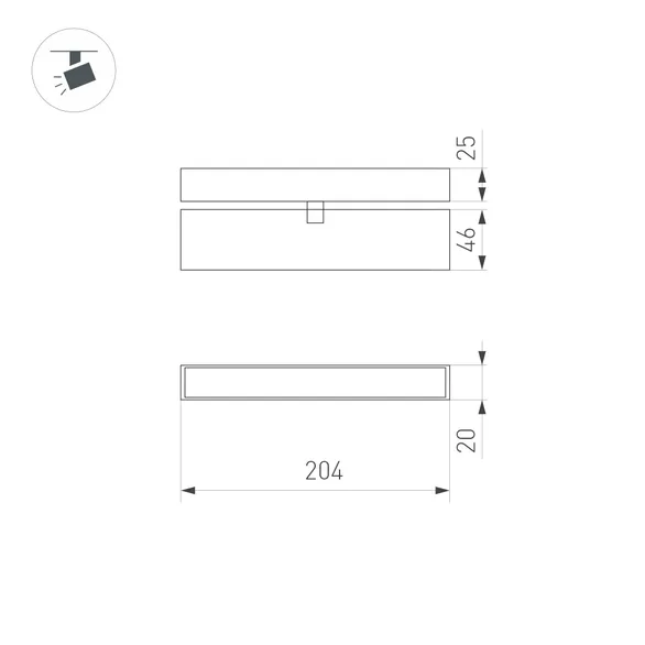 Светильник MAG-FLAT-FOLD-25-S200-6W Warm3000 (WH, 100 deg, 24V) (Arlight, IP20 Металл, 3 года)