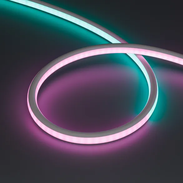 Светодиодная лента герметичная SPI-WAVE-TOP-G200-18x15mm 24V RGB PX2 (26 W/m, IP54, 5m, wire x1) (Arlight, Вывод прямой, 3 года)