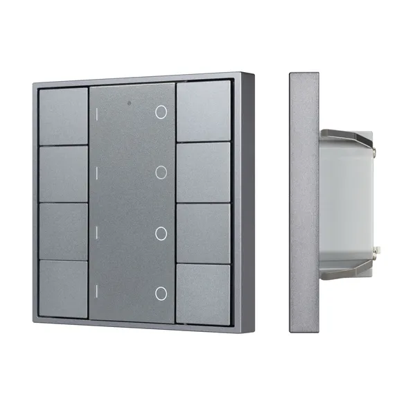 INTELLIGENT ARLIGHT Кнопочная панель DALI-201-23-4G-DIM-DT6-IN Silver (BUS, Frame) (IARL, IP20 Металл, 3 года)
