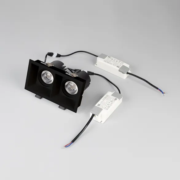 Светильник MS-FLOW-BUILT-S157x85-2x12W Day4000 (BK, 38 deg, 230V) (Arlight, IP20 Металл, 5 лет)