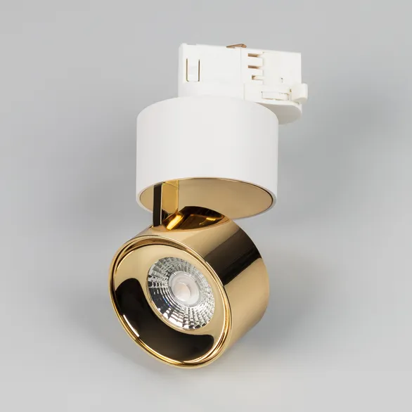 Светильник SP-PLURIO-TRACK-4TR-R77-9W Warm3000 (WH-BRS, 36 deg, 230V) (Arlight, IP20 Металл, 3 года)