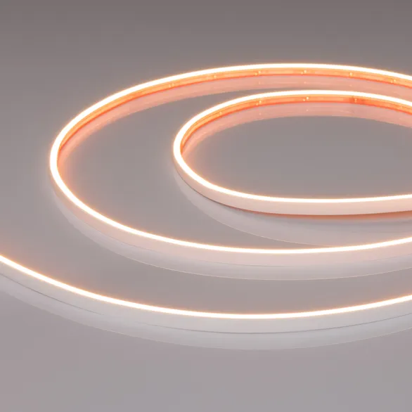 Светодиодная лента герметичная VELA-M240-2.5x6mm 24V Warm2700 (5 W/m, IP65, 5m) (Arlight, узкая)
