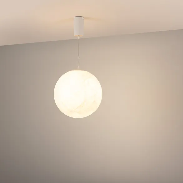 Светильник SP-SILKA-HANG-R300-7W Warm2700 (WH, 330 deg, 230V) (Arlight, IP20, Натуральный шелк, 3 года)