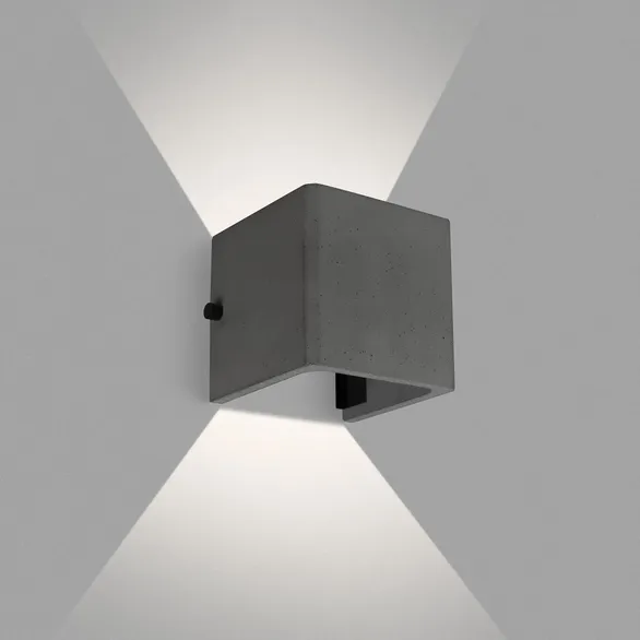Светильник LGD-PERAN-WALL-S120x120-6W Warm3000 (BK, 0-80 deg, 230V) (Arlight, IP65 Бетон, 3 года)