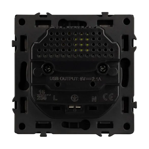 Механизм розетки с USB зарядкой SCT-NOBE-MUAA-SFPL-GR (230V, 16A) (Arlight, -)