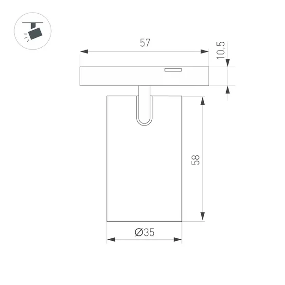 Светильник MAG-MICROCOSM-SPOT-R35-5W Day4000 (BK, 36 deg, 24V) (Arlight, IP20 Металл, 3 года)