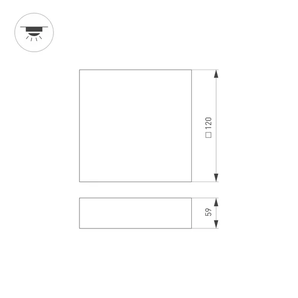 Светильник SP-QUADRO-S120x120-13W Day4000 (BK, 120 deg, 230V) (Arlight, IP40 Металл, 3 года)