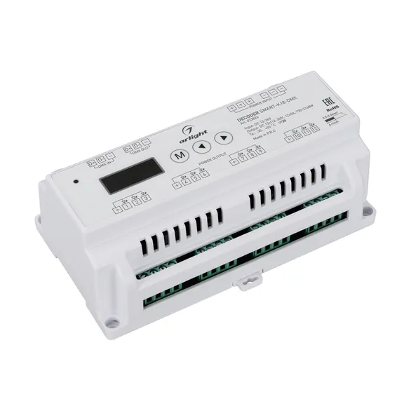 Декодер SMART-K18-DMX (12-36V, 12x5A) (Arlight, IP20 Пластик, 5 лет)