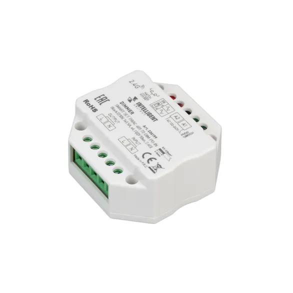 INTELLIGENT ARLIGHT Диммер SMART-SET-TRIAC-601-72-DIM-PD-IN Black (230V, 1x1.5A, x4, ПДУ 10кн, 2.4G) (IARL, IP20 Пластик, 5 лет)