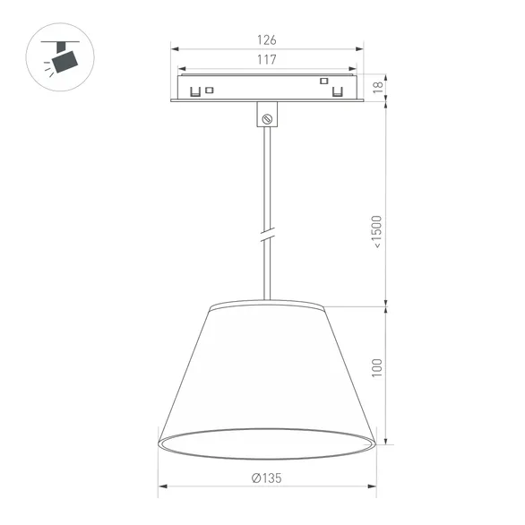 Светильник MAG-ORIENT-OLLAS-HANG-5W Warm3000 (BK-GR, 80 deg, 48V) (Arlight, IP20 Металл, 3 года)