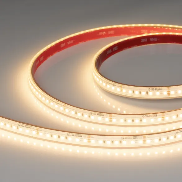 Светодиодная лента герметичная RTW-PS-A140-12mm 24V Warm3000 (4-18 W/m, IP67, 5m) (Arlight, CRI>90)