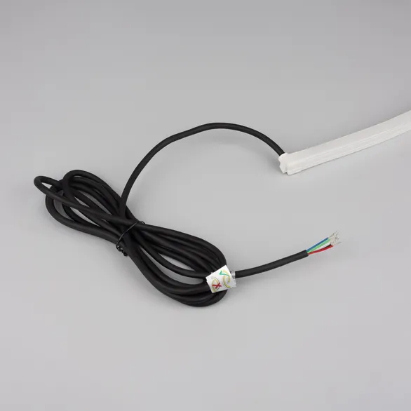 Светодиодная лента герметичная NOVA-SIDE-PU-B84-12x20mm 24V RGB-Warm (15 W/m, IP68, 1m, wire x1) (Arlight, Полиуретан)