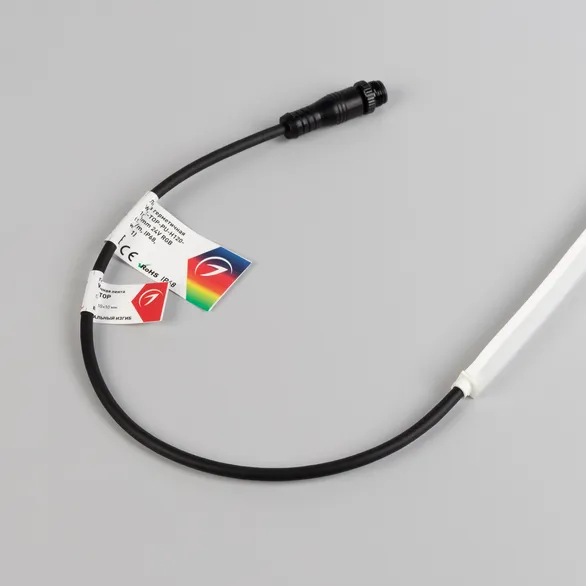 Светодиодная лента герметичная WAVE-TOP-PU-H120-10x10mm 24V RGB (10 W/m, IP68, 1m, wire x1) (Arlight, Вывод боковой, 3 года)