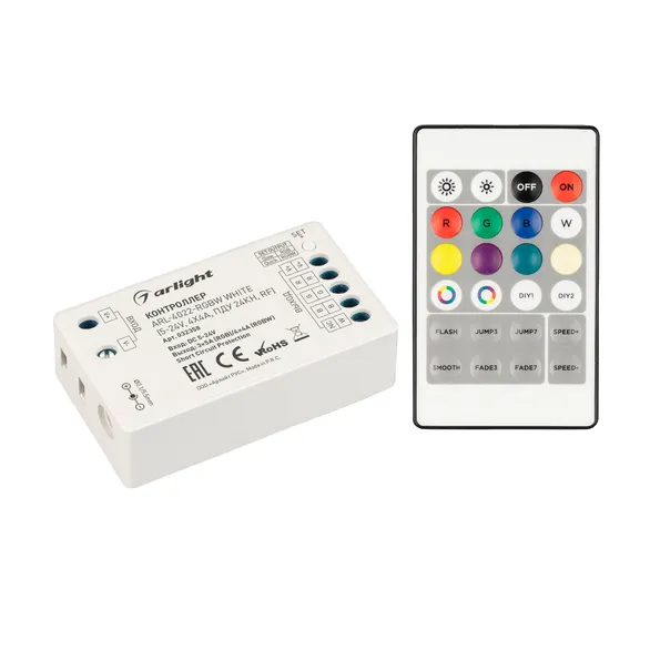 Контроллер ARL-4022-RGBW White (5-24V, 4x4A, ПДУ 24кн, RF) (Arlight, IP20 Пластик, 3 года)
