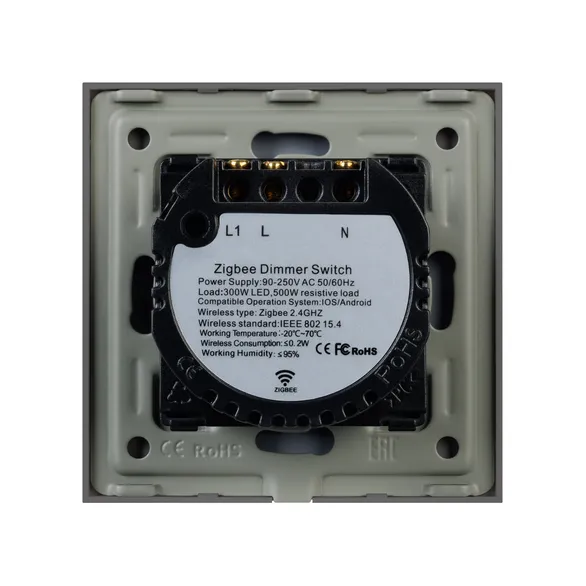 Светорегулятор сенсорный с Zigbee управлением SWT-OMALI-SD3-ZB-GR (250V, 500W) (Arlight, Стекло)