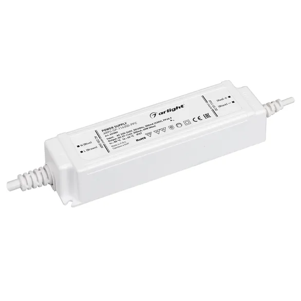 Блок питания ARPJ-SP-114350-PFC (40W, 57-114V, 0.35A) (Arlight, IP67 Пластик, 5 лет)