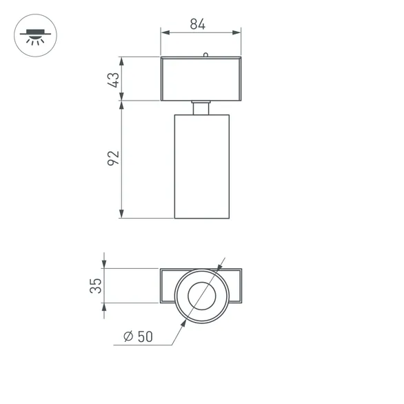 Светильник MAG-SPOT-45-R85-7W Day4000 (BK, 24 deg, 24V) (Arlight, IP20 Металл, 3 года)