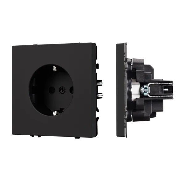 Механизм электрической розетки SCT-NOBE-MEU1-SFPL-BK (230V, 16A) (Arlight, -)