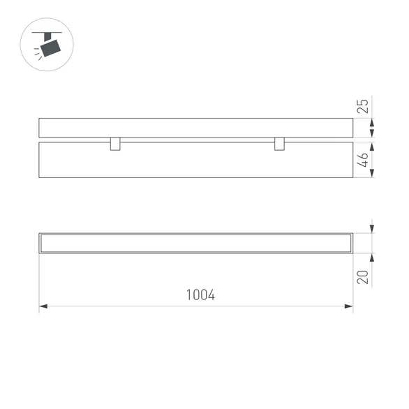 Светильник MAG-FLAT-FOLD-25-S1004-30W Warm3000 (BK, 100 deg, 24V) (Arlight, IP20 Металл, 3 года)