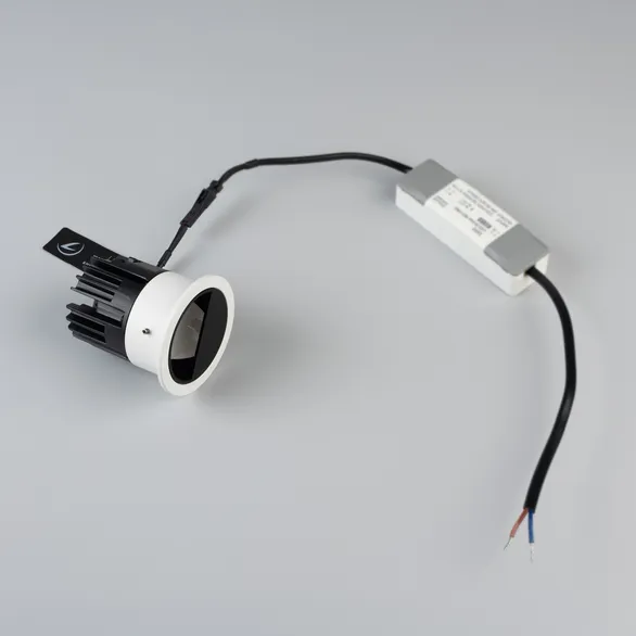 Светильник встраиваемый DL-VEILA-R63-8W Warm3000 (Белый RAL9003, A44x46 deg, 230V) (Arlight, IP20 Металл, 5 лет)