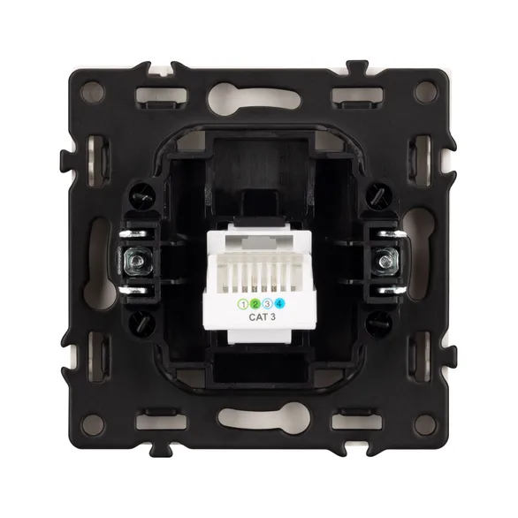 Механизм телефонной розетки SCT-NOBE-MTL1-SFPL-CA (RJ-11, 4C) (Arlight, Кашемир)