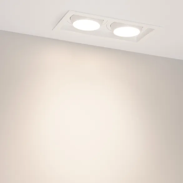 Светильник MS-VORTEX-BUILT-S250x140-2x30W Day4000 (WH-WH, 50 deg, 230V) (Arlight, IP20 Металл, 5 лет)