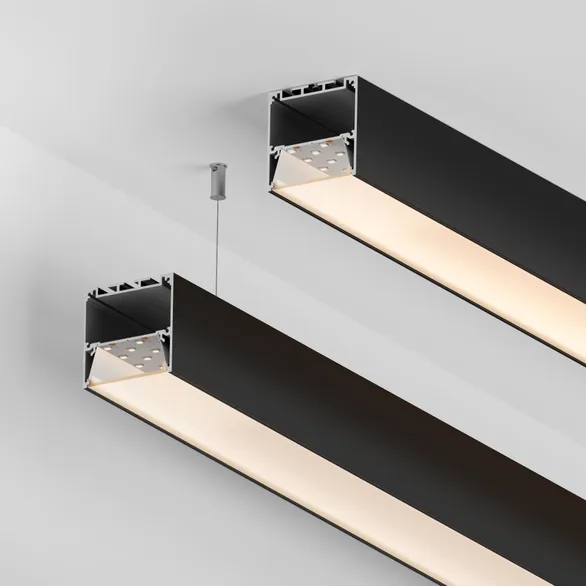 Профиль SL-LINE-5050-3000 BLACK с рефлектором (Arlight, Алюминий)