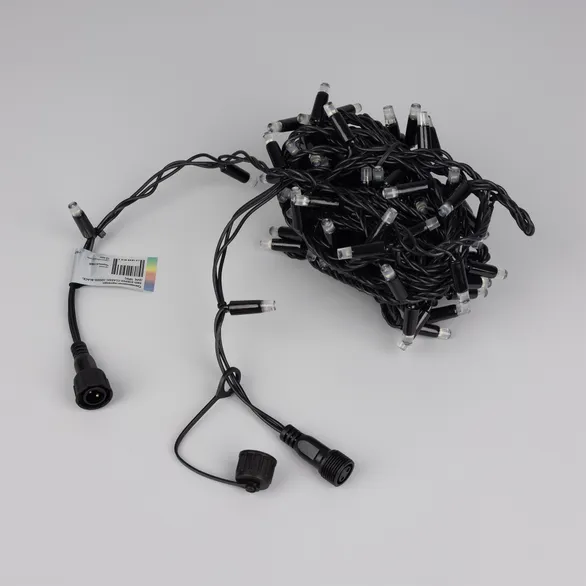 Светодиодная гирлянда ARD-STRING-CLASSIC-10000-BLACK-95LED-LIVE RGBW-DMX (24V, 10W) (Ardecoled, IP65)