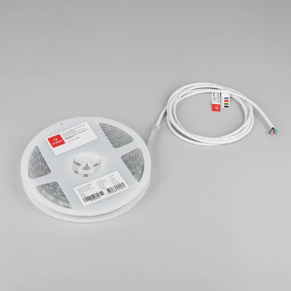 Светодиодная лента герметичная RTW-PU-B60-12.5mm 24V RGB (14.4 W/m, IP68, Wire 2m, 5m) (Arlight, -)