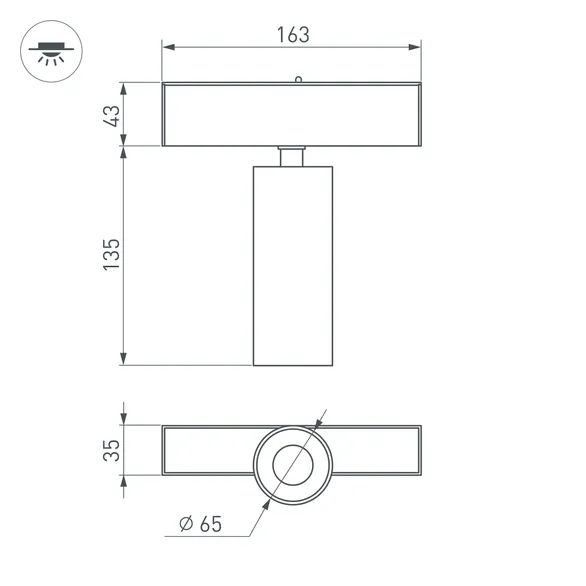 Светильник MAG-SPOT-45-R85-12W Warm3000 (BK, 36 deg, 24V) (Arlight, IP20 Металл, 3 года)