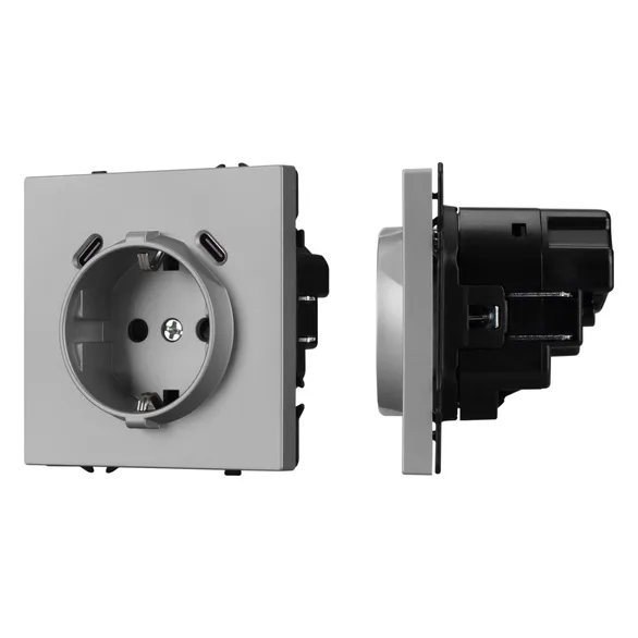 Механизм розетки с USB зарядкой SCT-NOBE-MUCC-SFPL-IS (230V, 16A) (Arlight, -)