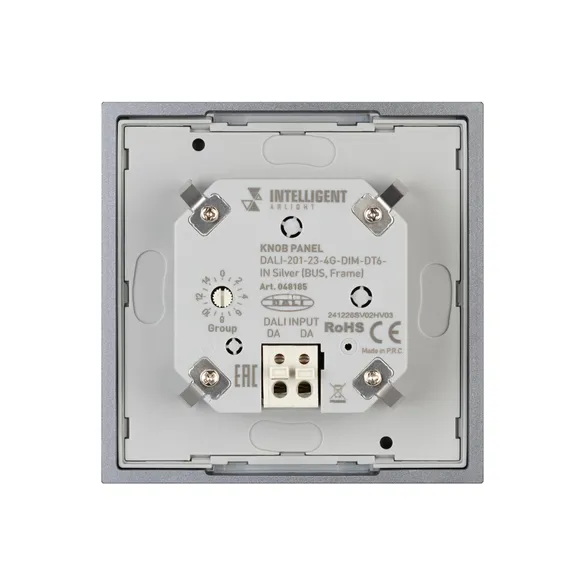 INTELLIGENT ARLIGHT Кнопочная панель DALI-201-23-4G-DIM-DT6-IN Silver (BUS, Frame) (IARL, IP20 Металл, 3 года)