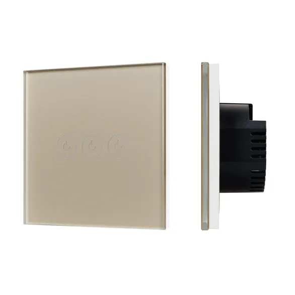 Выключатель сенсорный SWT-OMALI-S03-ZB-GD (250V, 10A, Zigbee) (Arlight, Стекло)