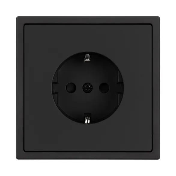 Механизм электрической розетки SCT-NOBE-MEU1-SFPL-BK (230V, 16A) (Arlight, Черный оникс)