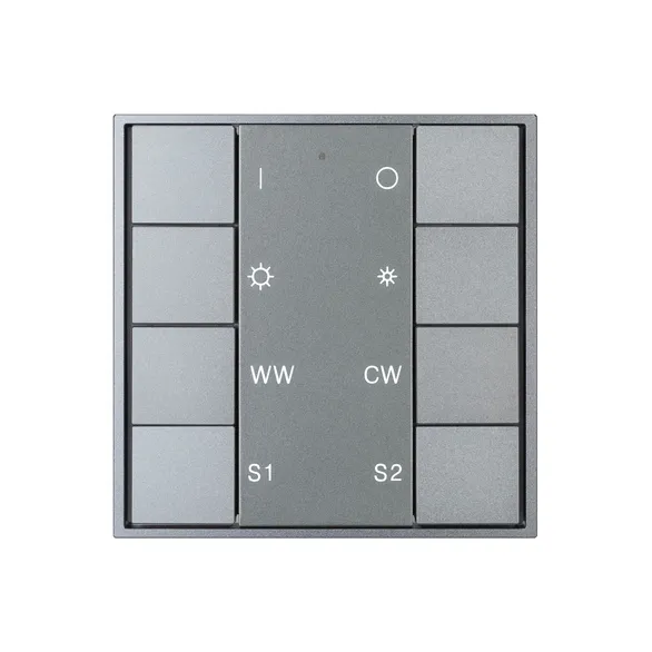 INTELLIGENT ARLIGHT Кнопочная панель DALI-201-23-1G-2SC-MIX-DT8-IN Silver (BUS, Frame) (IARL, IP20 Металл, 3 года)