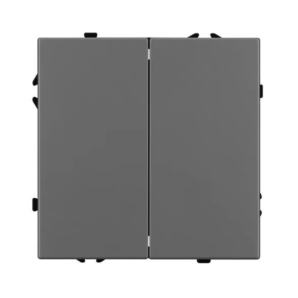 Механизм выключателя двухклавишный непроходной SWT-NOBE-MK02-SFPL-GR (230V, 10A) (Arlight, -)