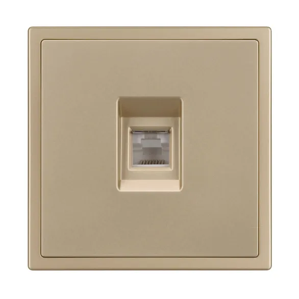Механизм компьютерной розетки SCT-NOBE-MPC1-SFPL-GD (RJ-45, CAT6) (Arlight, Золотой песок)
