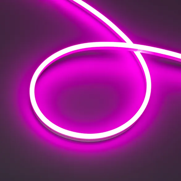 Светодиодная лента герметичная HALO-SIDE-A168-6x13mm 24V Pink (10 W/m, IP67, 2835, 5m) (Arlight, Силикон)
