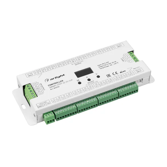 Контроллер лестничный SMART-STEP-32-2S-SUF (5-24V, 32x1A, SPI) (Arlight, IP20 Пластик, 5 лет)