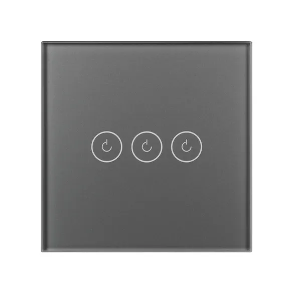 Выключатель сенсорный SWT-OMALI-S03-ZB-GR (250V, 10A, Zigbee) (Arlight, Стекло)