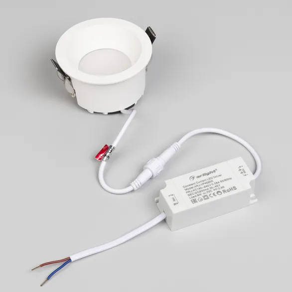 Светильник MS-DROP-BUILT-R84-8W Warm3000 (WH, 85 deg, 230V) (Arlight, IP54 Металл, 5 лет)