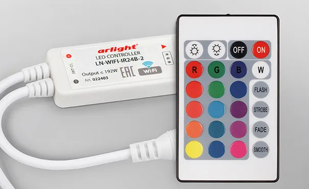 Новый RGB контроллер Arlight с управлением с пульта и по Wi-Fi