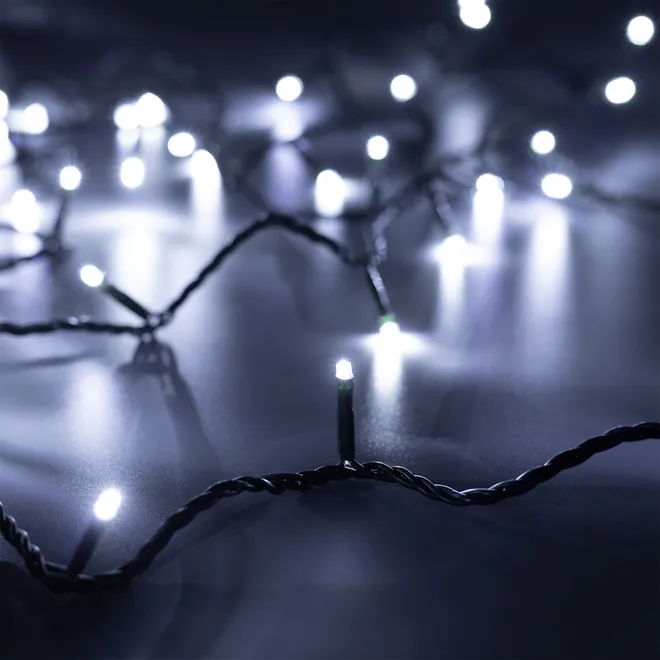 Светодиодная гирлянда ARD-STRING-HOME-5000-GREEN-50LED-FLASH WHITE (230V, 3.5W) (Ardecoled, IP20)