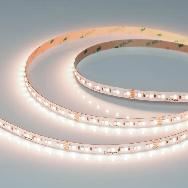 Светодиодная лента RT-A168-10mm 24V RGBW-White (20 W/m, IP20, 5m) (Arlight, высок.эфф.150 лм/Вт)