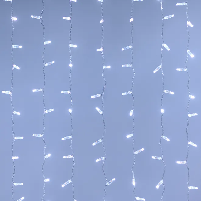 Светодиодная гирлянда ARD-CURTAIN-CLASSIC-2000x3000-CLEAR-760LED White (230V, 60W) (Ardecoled, IP65)