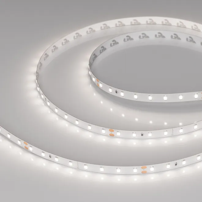 Светодиодная лента RT-A80-8mm 24V Day5000 (6 W/m, IP20, 2835, 50m) (Arlight, 6 Вт/м, IP20)