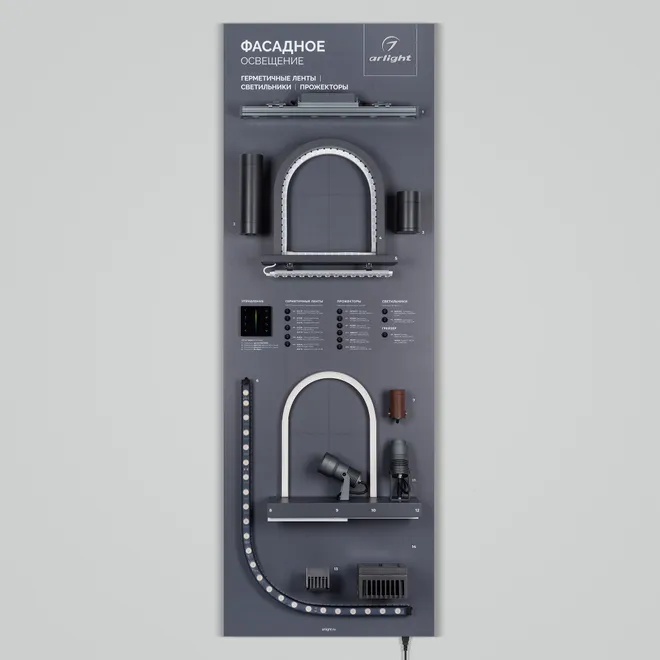 Стенд Фасадное освещение ARL-COMBO-02-1760x600mm (230V) (Arlight, -)